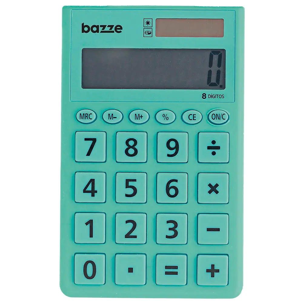Calculadora Bazze De Bolsillo Turqueza, 8 Digitos - Imagen 2