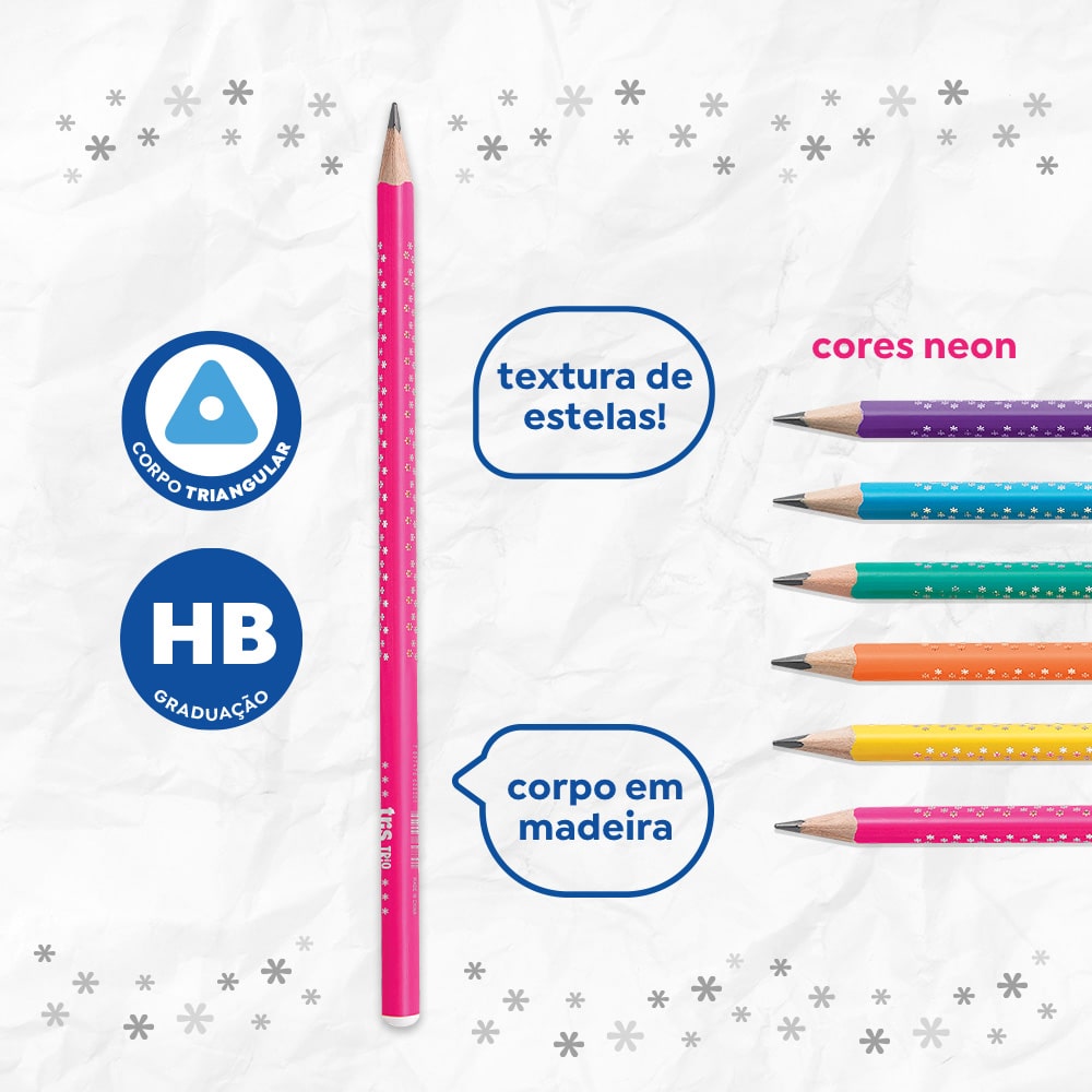 Lapiz De Escribir Tris Trio Triangular HB - Imagen 2