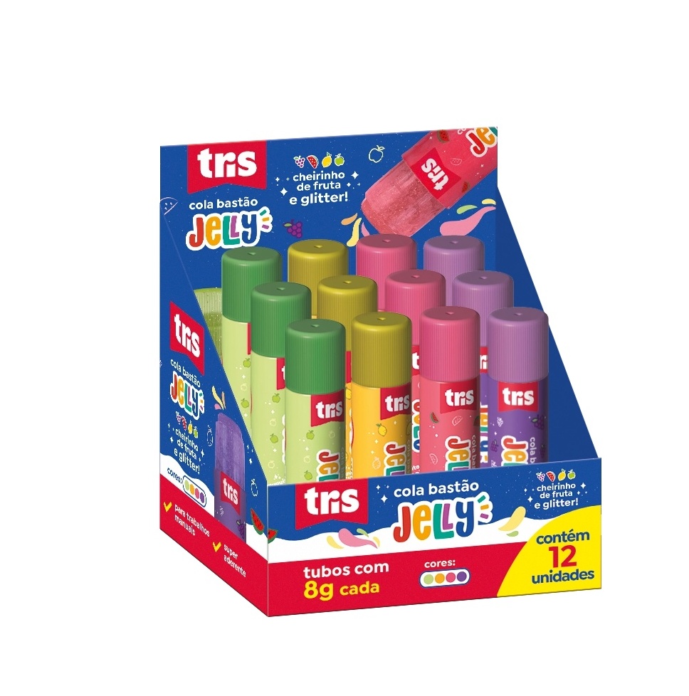 Goma En Barra Tris Jelly C/Glitter 8gr. - Imagen 2